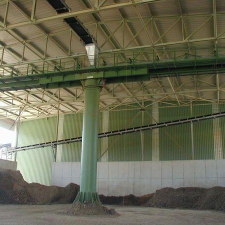 Extremely sliding belt conveyor 5,000 x 5,000 mm